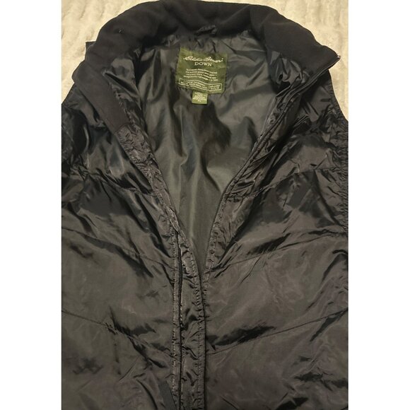 Eddie Bauer Brand Goose-Down Black Jacket Vest 100% Nylon Women's Size XL (READ) - Picture 15 of 15